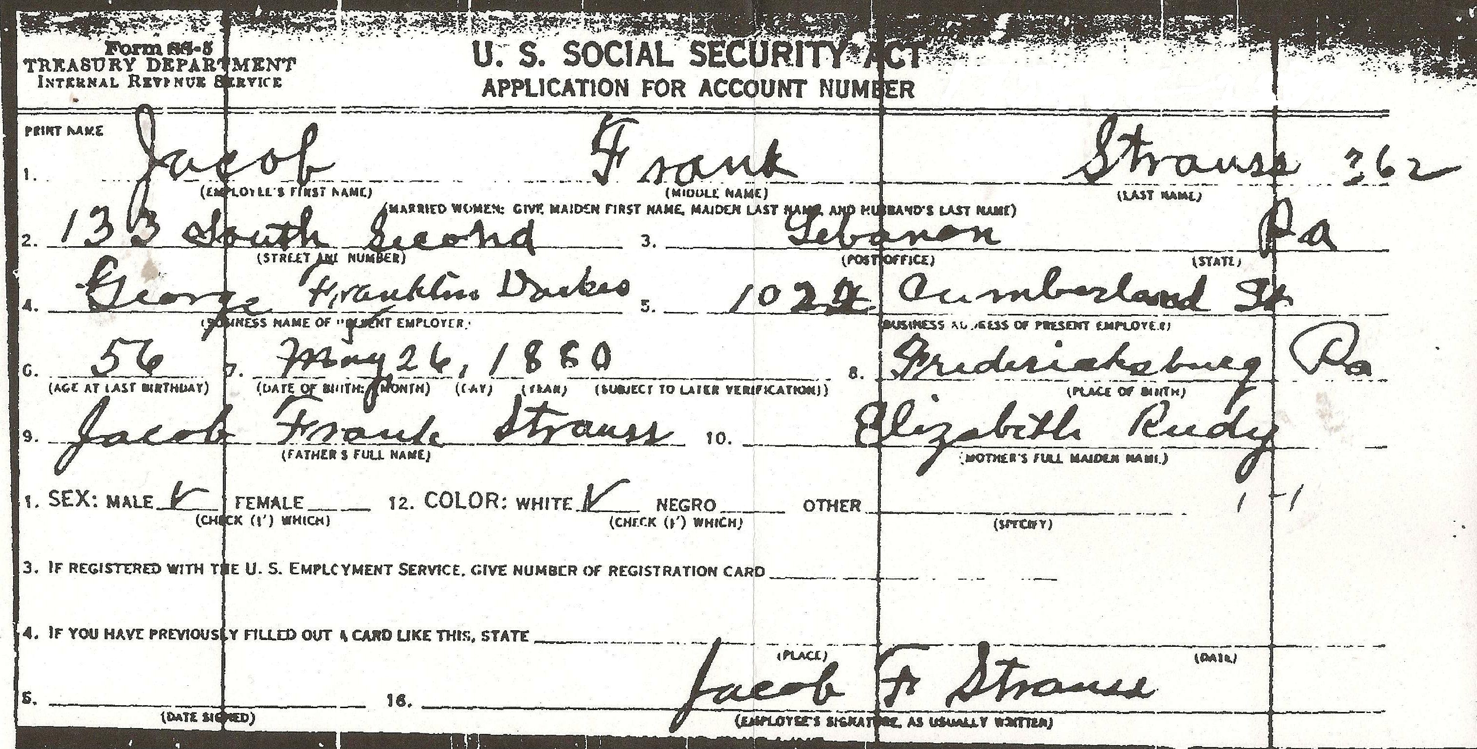 Requesting your Ancestor&rsquo;s SS-5 Social Security Application | Genealogy